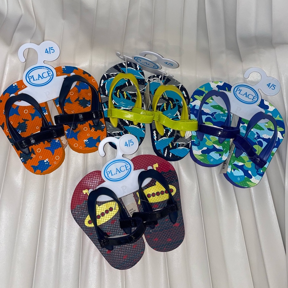 Four pairs of Children’s Place toddler sandals, size 4/5